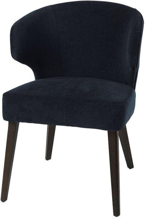 Niles Navy Fabric Seat With Dark Brown Wooden Legs Wingback Dining ... with Discovering Comfort The Niles Bench With Fabric Seat Explained